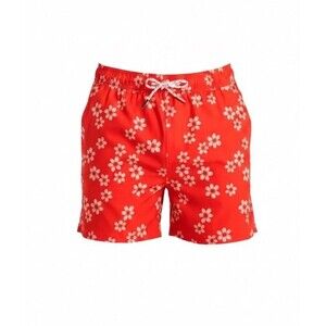 Goodfellow & Co Men's 5" Swim Trunks Liner Red Floral Daisy Print Size Small NWT